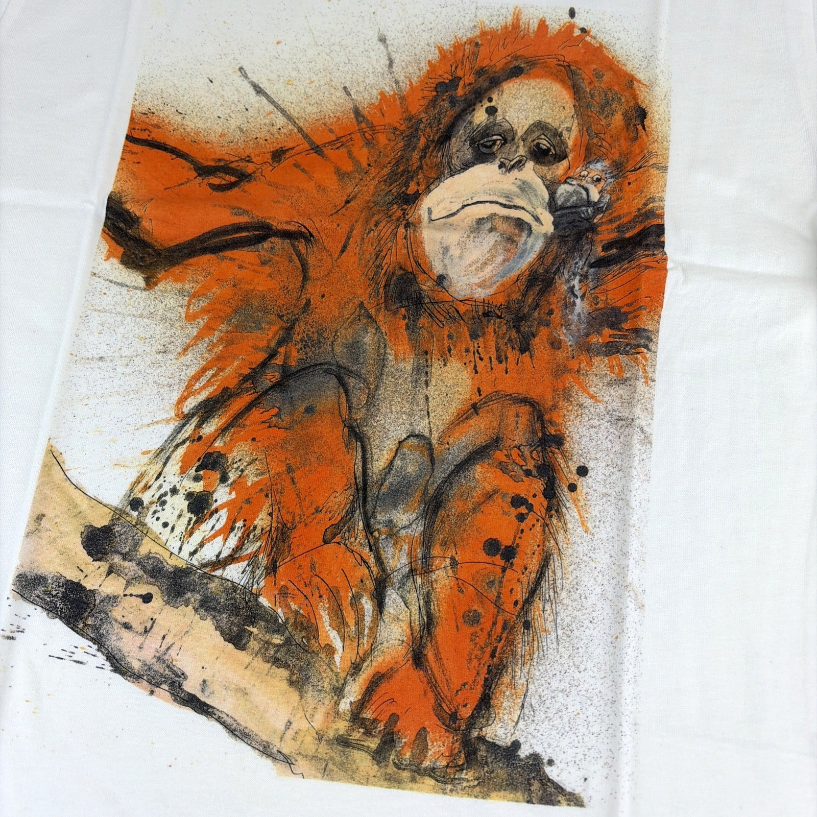 Vans Vault x Ralph Steadman Orangutan T-shirt Mens M Organic Cotton WildAid