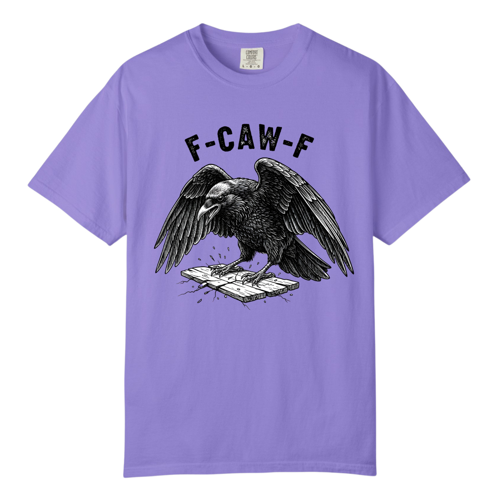 F CAW F Raven T Shirt Design, Comfort Colors T Shirt, Unisex Streetwear Tee