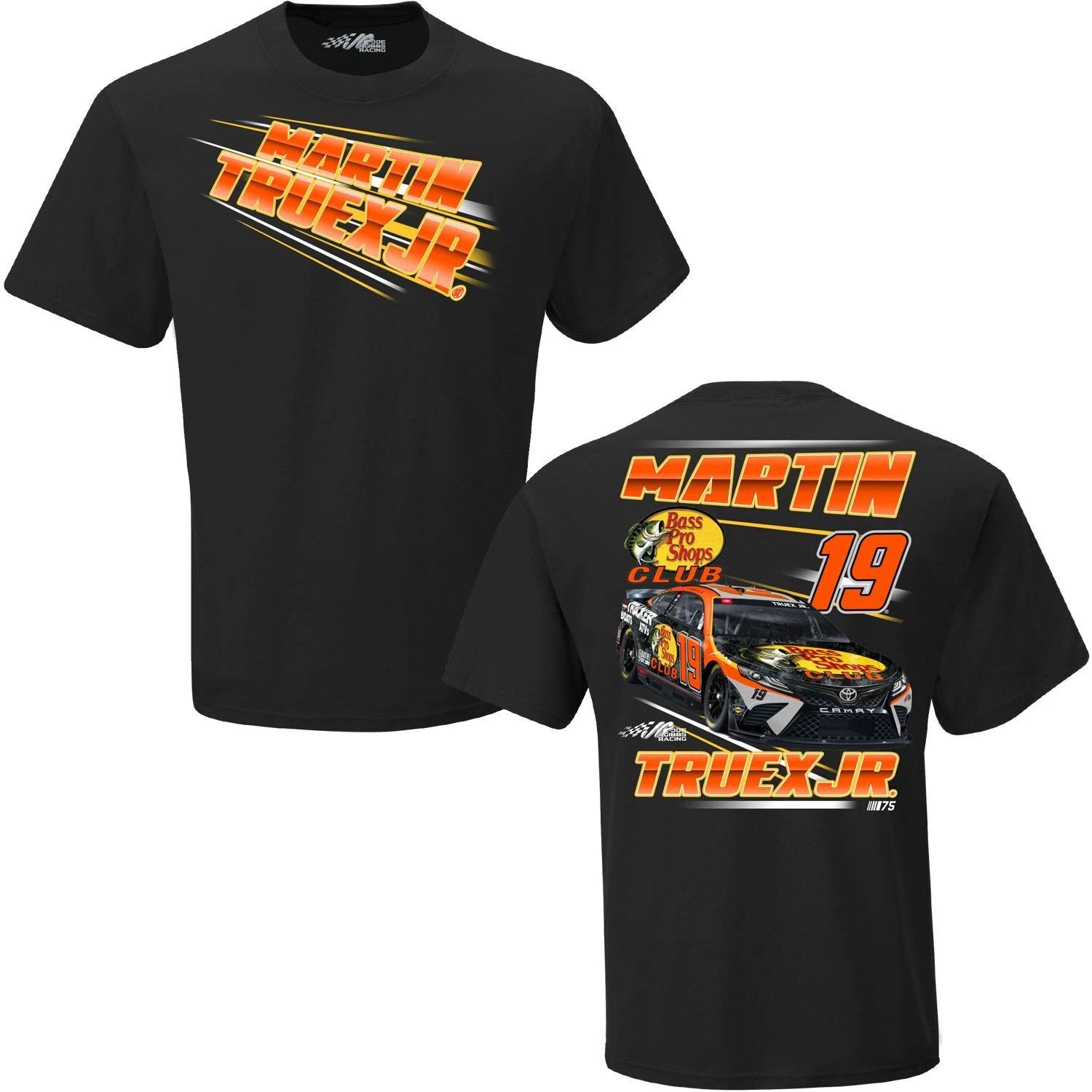 CHECKERED FLAG SPORTS MARTIN TRUEX JR #19 BASS PRO SHOP RACER NASCAR SHIRT J5719