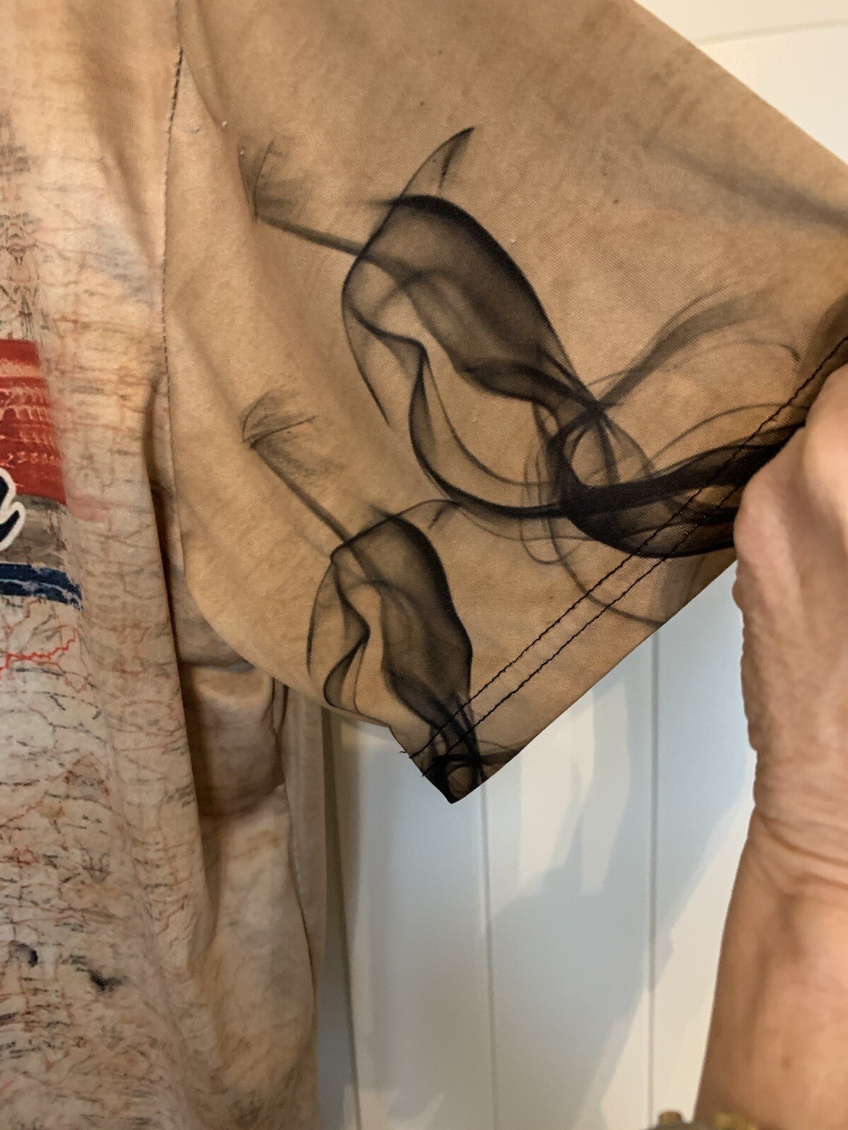 Men’s 3XL T-shirt Brown Embossed Soft Fabric “Get Your Kicks On Route 66”