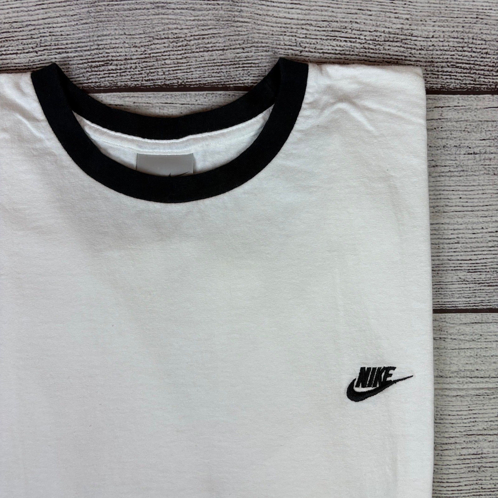Vintage Nike Silver Tag White Essential Ringer T-shirt size Men&rsquo;s 3XL