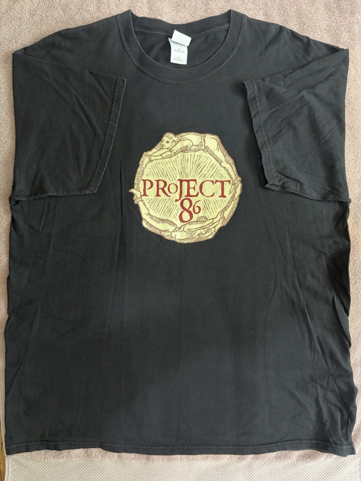 Project 86 Men’s XL T-shirt 1999 Vintage RARE Pipe Dream Drawing Black Lines