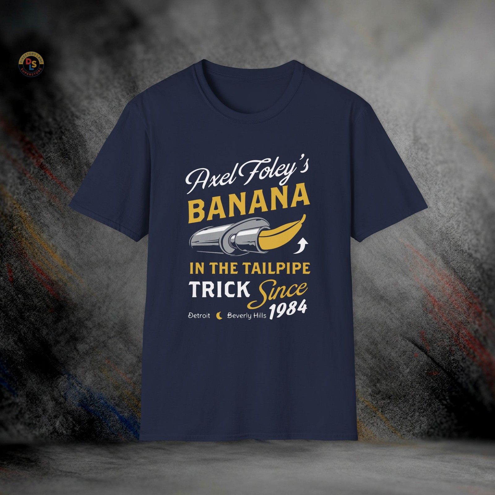 Axel Foley Banana in the Tailpipe T-Shirt | Softstyle Tee