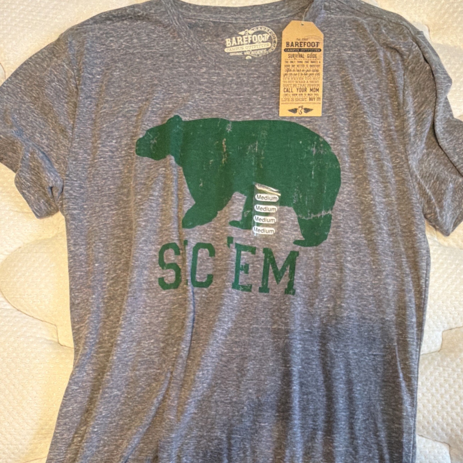 Barefoot Campus Outfitter Baylor Bear Graphic Tee Men&rsquo;s M Short Sleeve