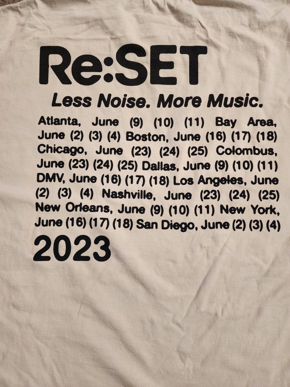 Re:SET Music Featival And Concert Tee Size XL