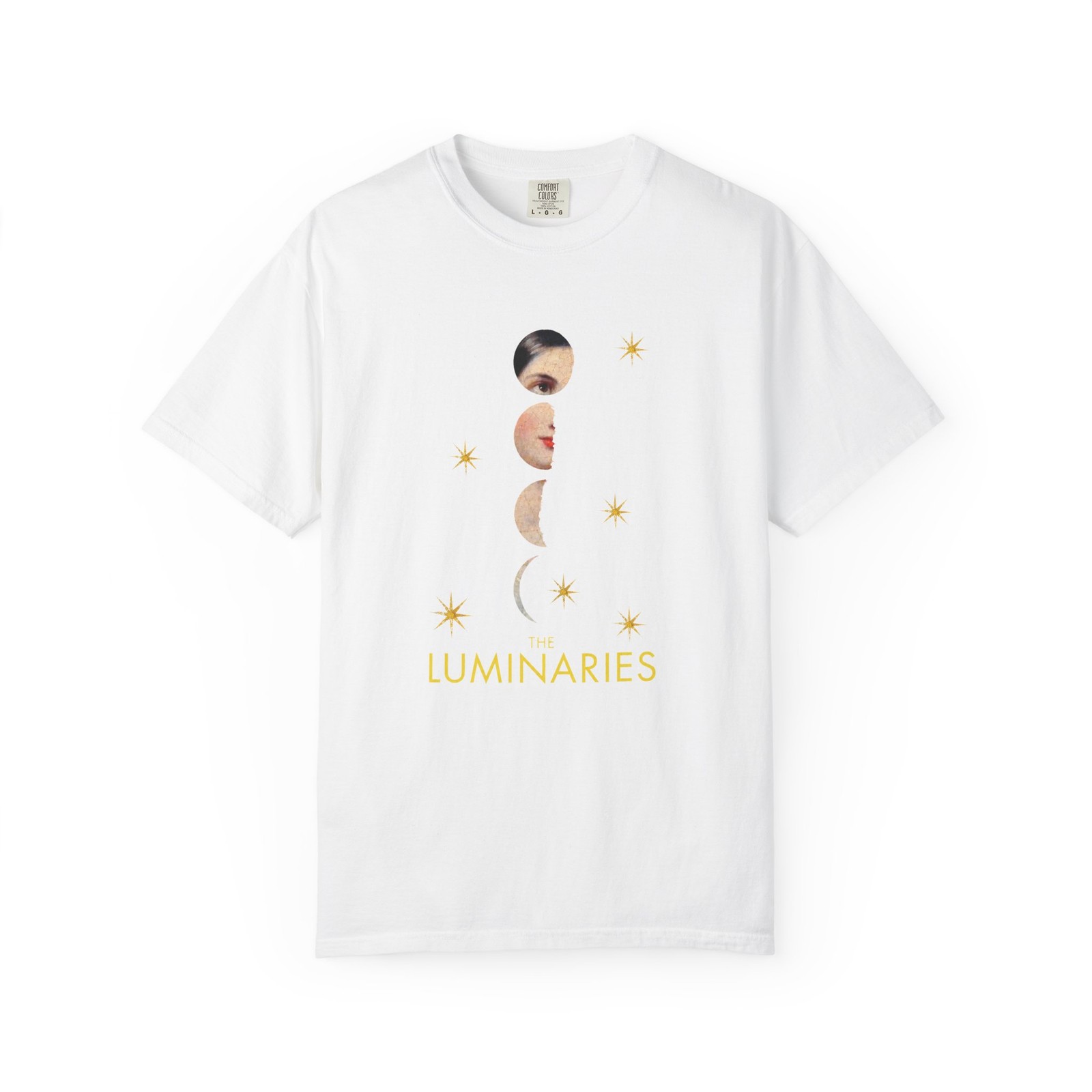 Unisex The Luminaries Celestial Stars Moon Phase American Cotton T-Shirt