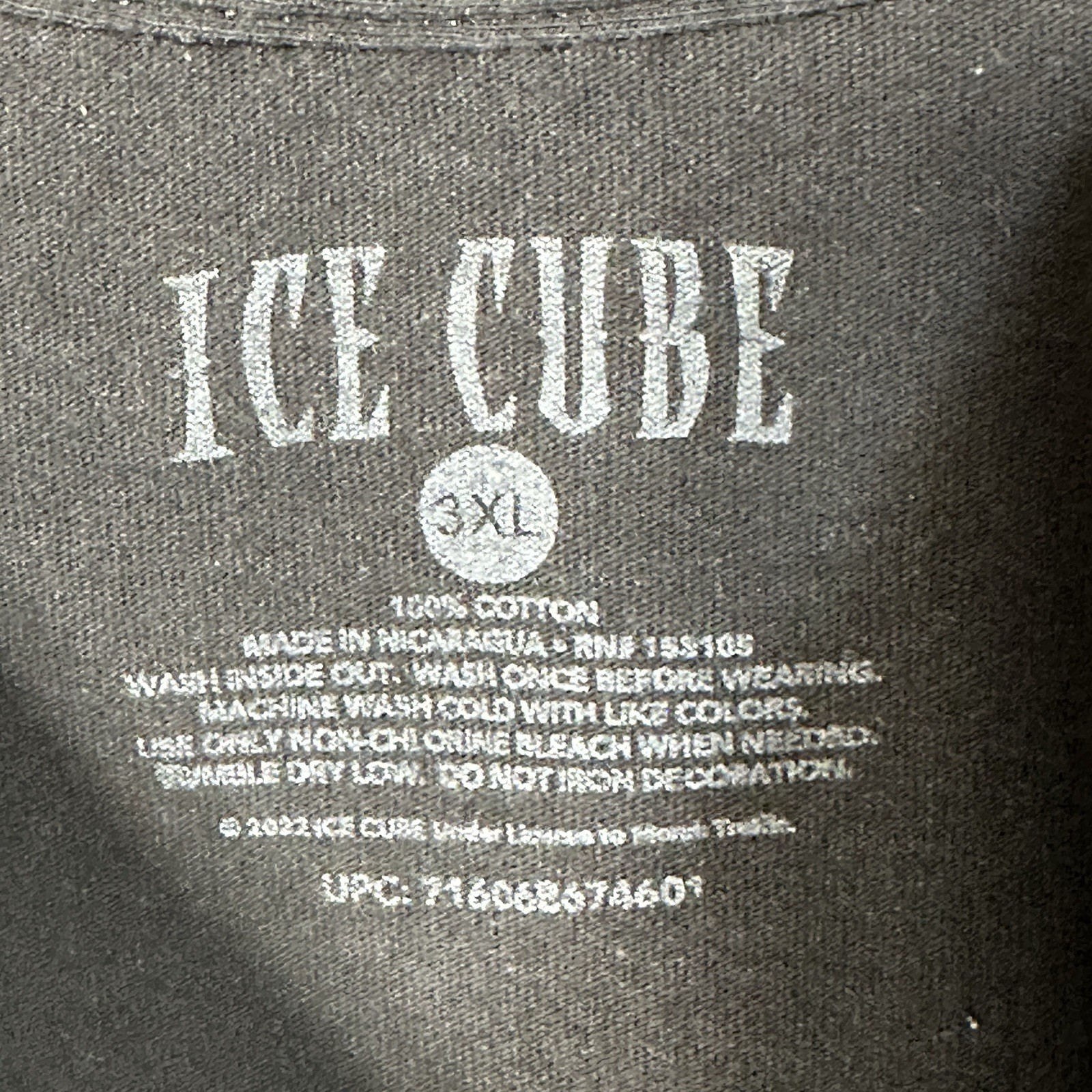 Retro Ice Cube Blue Flame 3XL Rap Tee Old School Hip Hop T-Shirt XXXL NWA Rapper