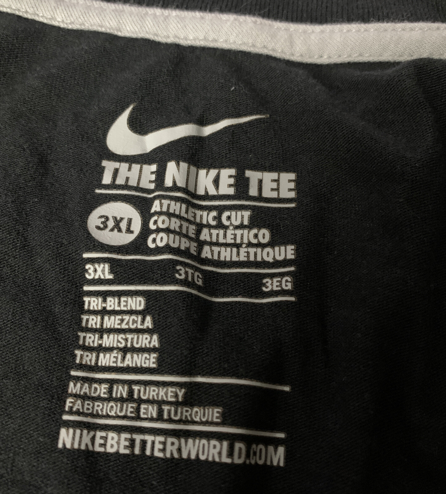 NWT Nike Air Max 90 Reverse Print Logo 1/2 Sleeve T-Shirt Mens Size 3XL Blk DC1