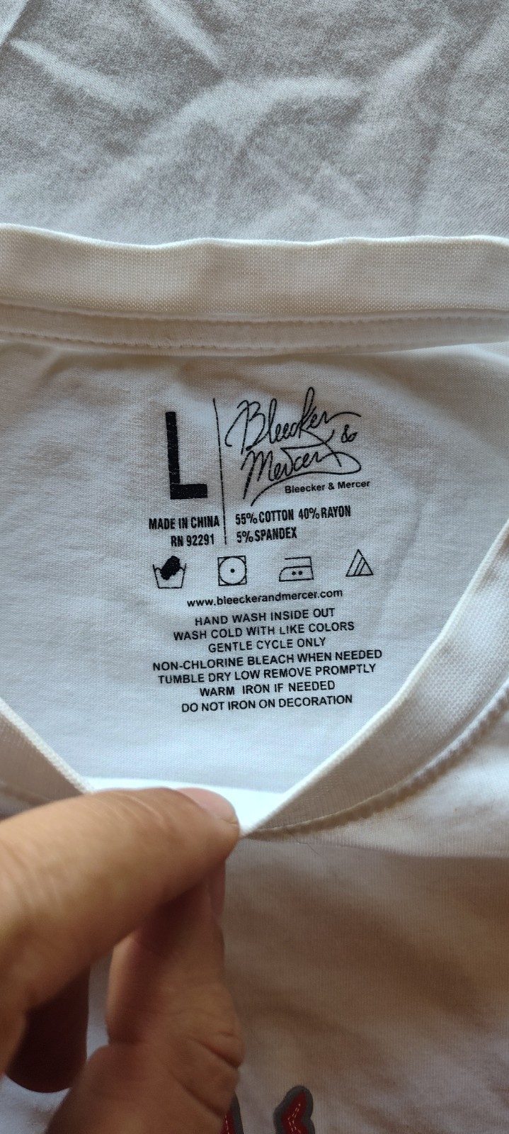 Bleecker & Mercer Stack Paper Money Graffiti T-Shirt Stretch White Mens Large