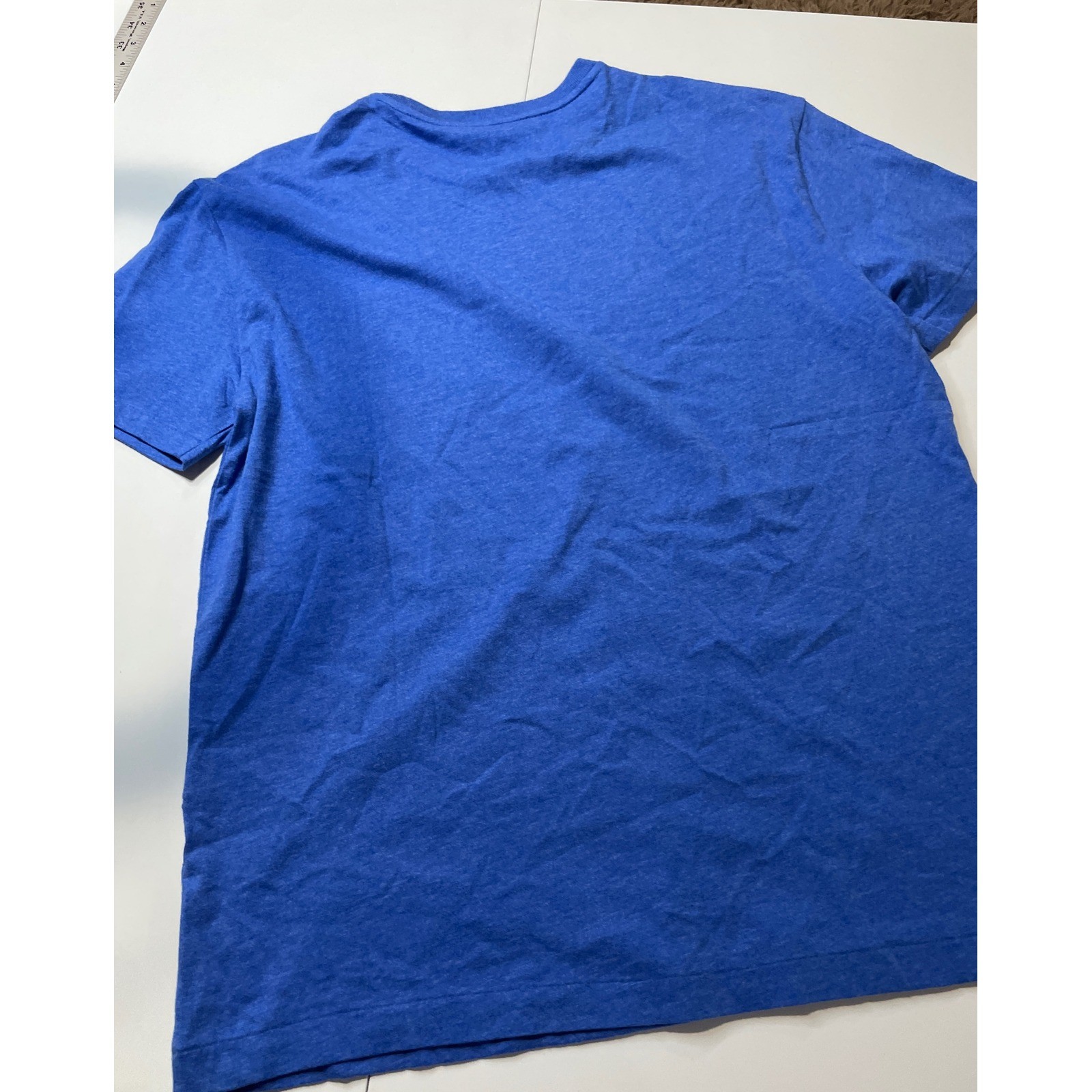 Polo Ralph Lauren Mens Classic Fit Pocket T-Shirt Blue Heather Red Pony Small