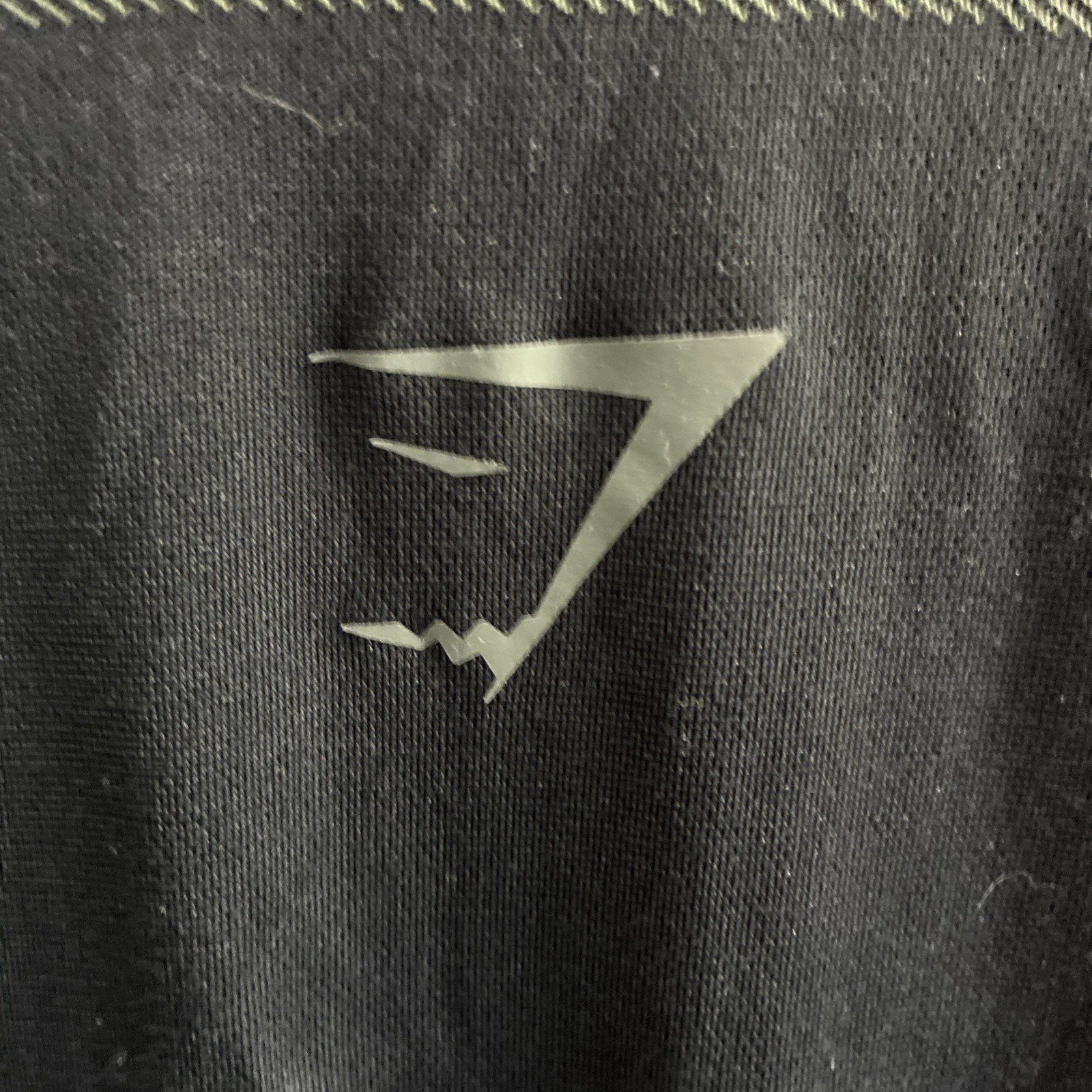 Gymshark Mens Tank Top T Shirt Black Graphic Large Nylon Blend Crew Neck