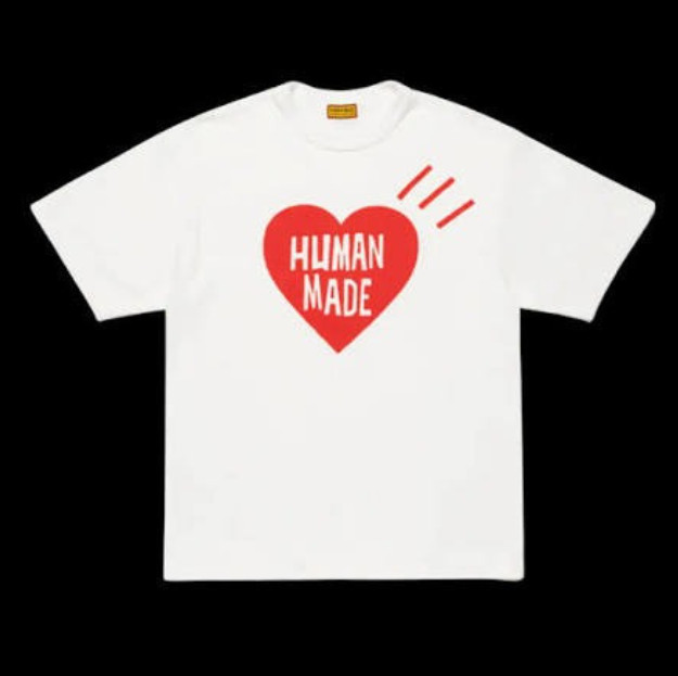 NWT Human Made T-Shirt Large White Red Logo HM30TE026 NIGO Japan Streetwear