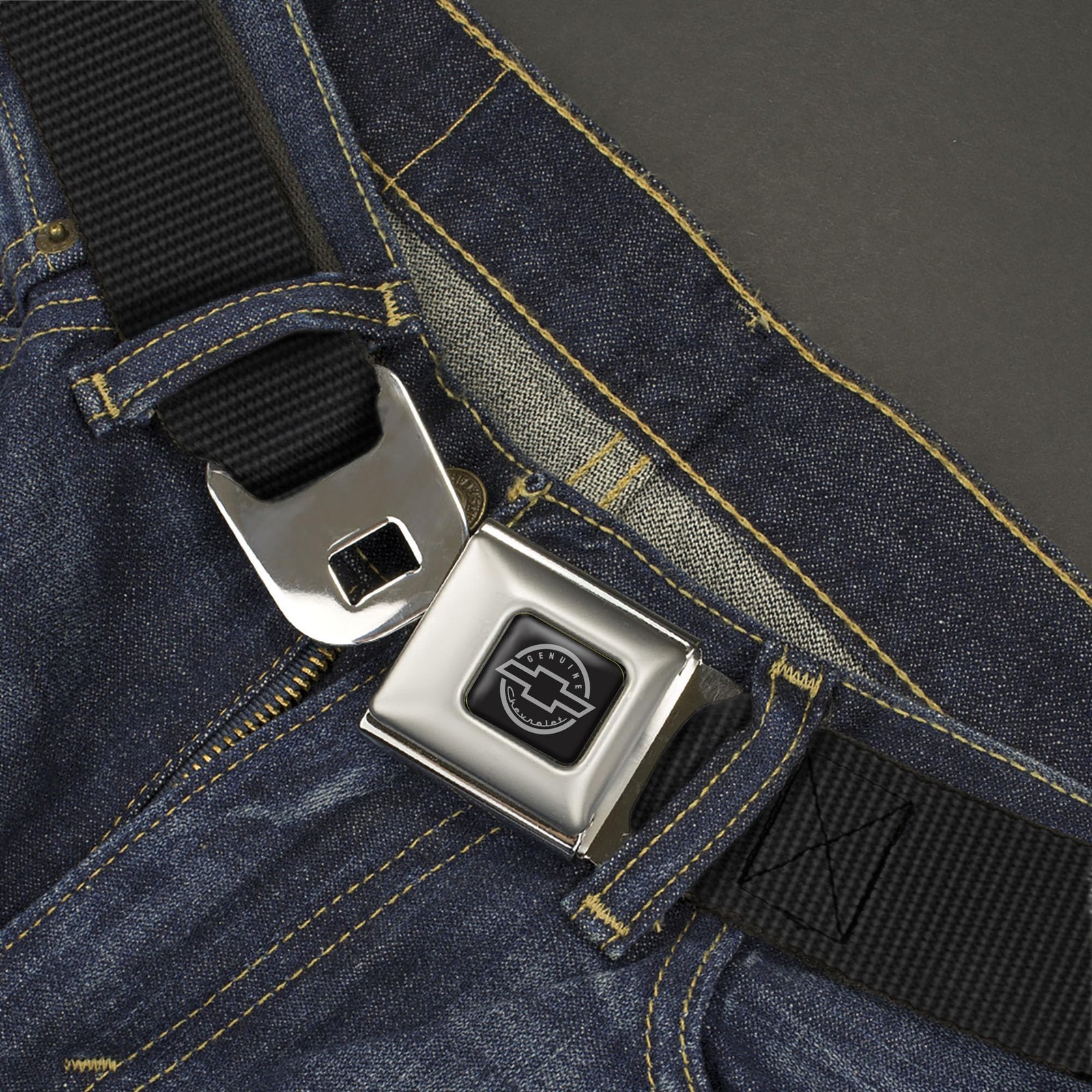 Men&rsquo;s Seatbelt Belt, Multicolor, 1.5&Prime; Wide-24-38 Inches in Length