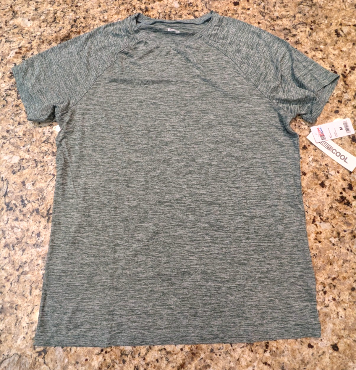 32 Degree Heat Cool Men&rsquo;s Active Short Sleeve T-Shirt Everpine Green size M