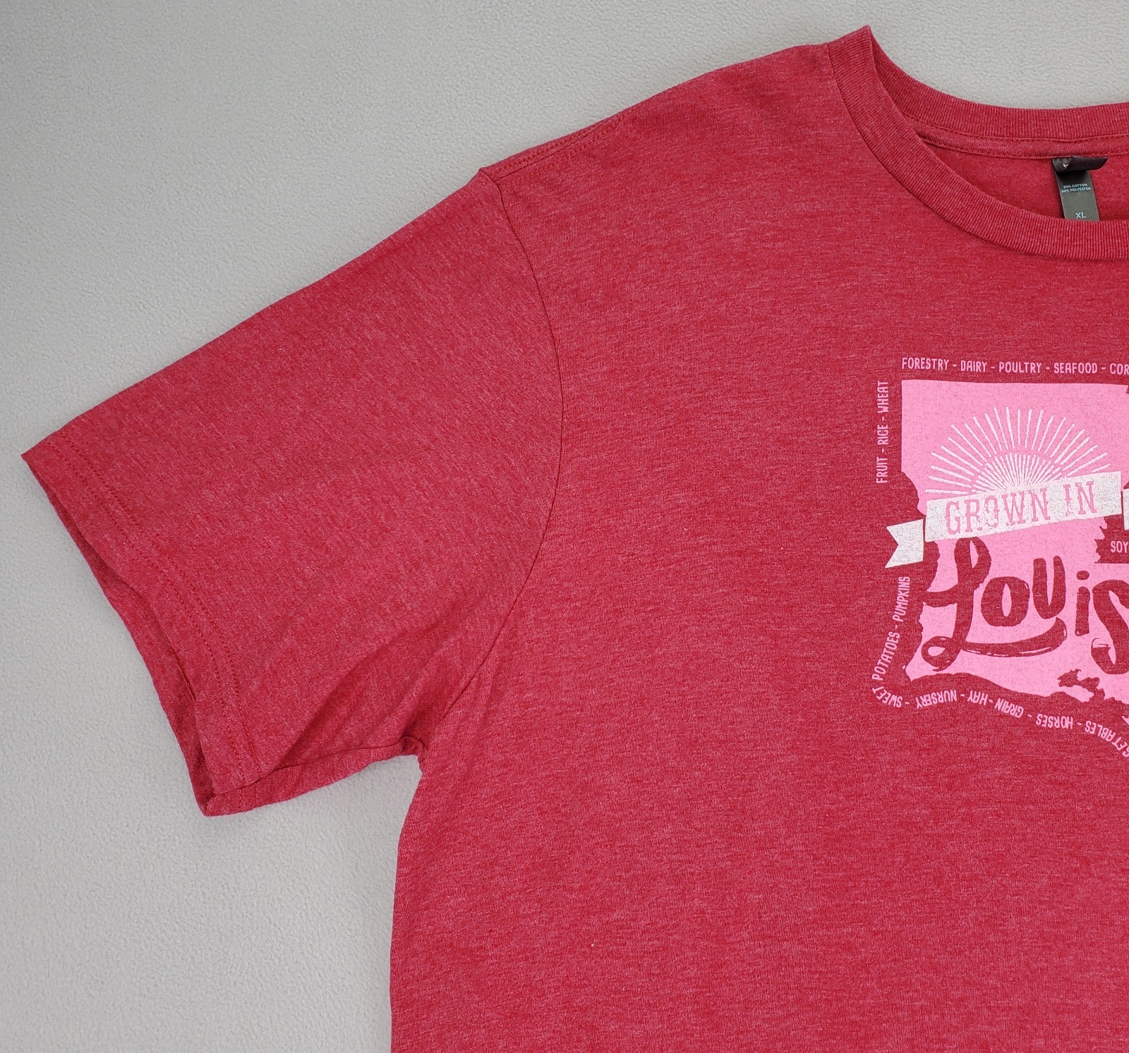 Louisiana Women in Agriculture Shirt Unisex XL Red Pink Soft Ring Spun 2018 Conf