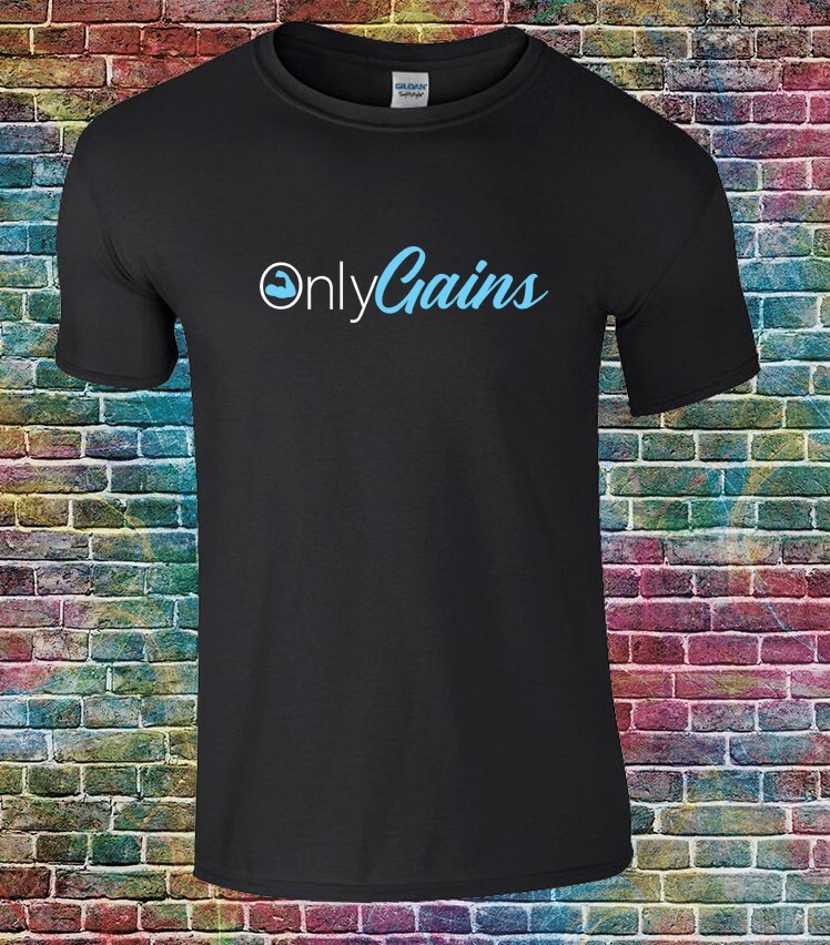 WORKOUT GYM T-SHIRT ONLY GAINS WEIGHT TRAINING TOP MUSCLE VEST FUNNY PARODY TEE