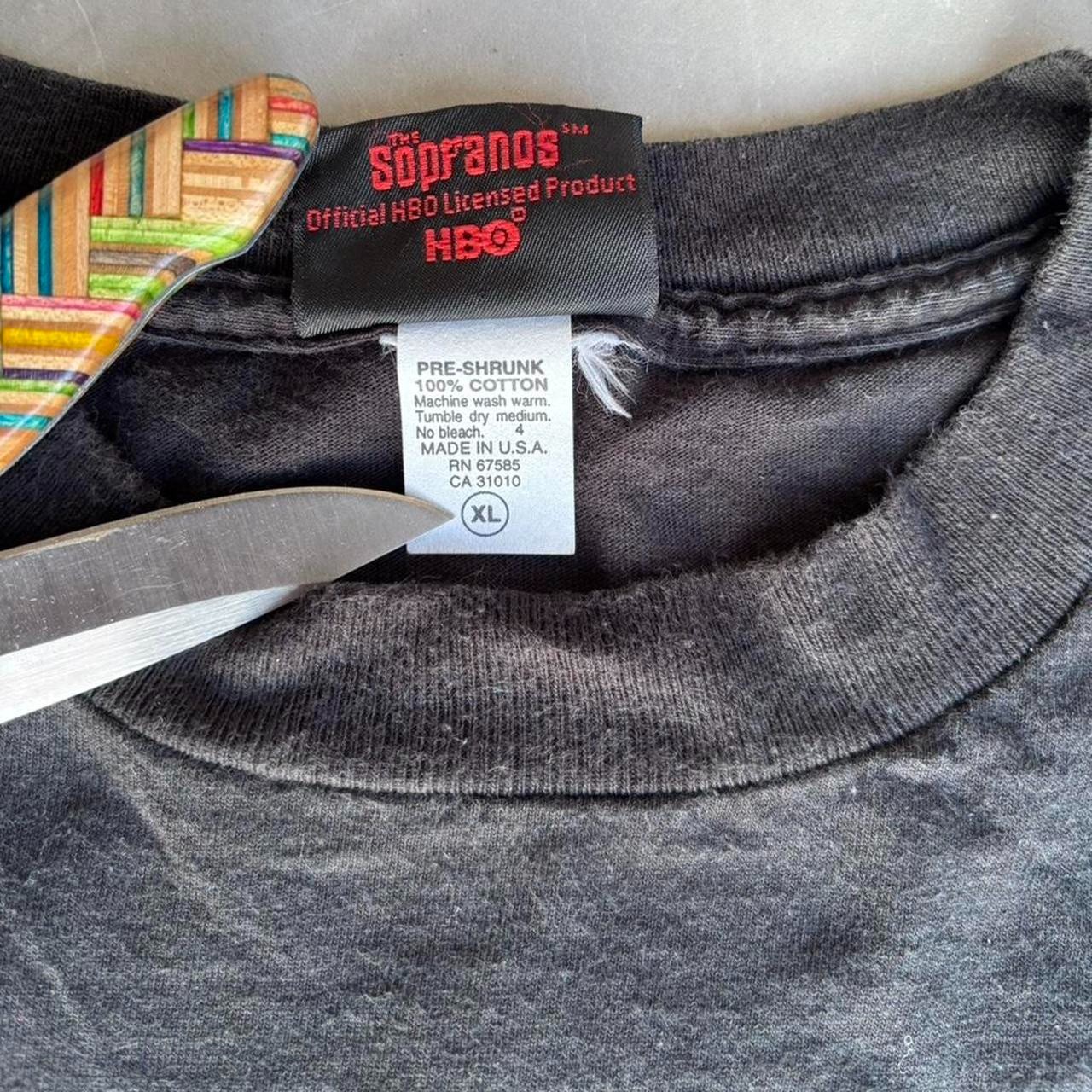 Vintage 2002 The Sopranos HBO TV Show Promo Tee Size XL Made In USA