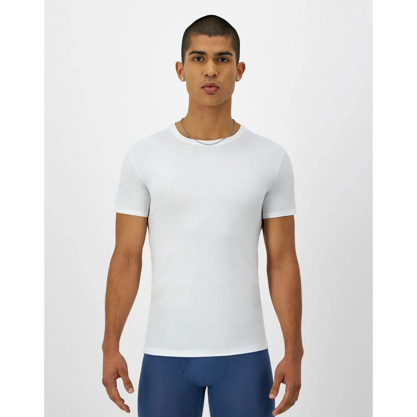 Hanes Originals Ultimate Men&rsquo;s SuperSoft Crewneck Undershirt, White, 4-Pack L