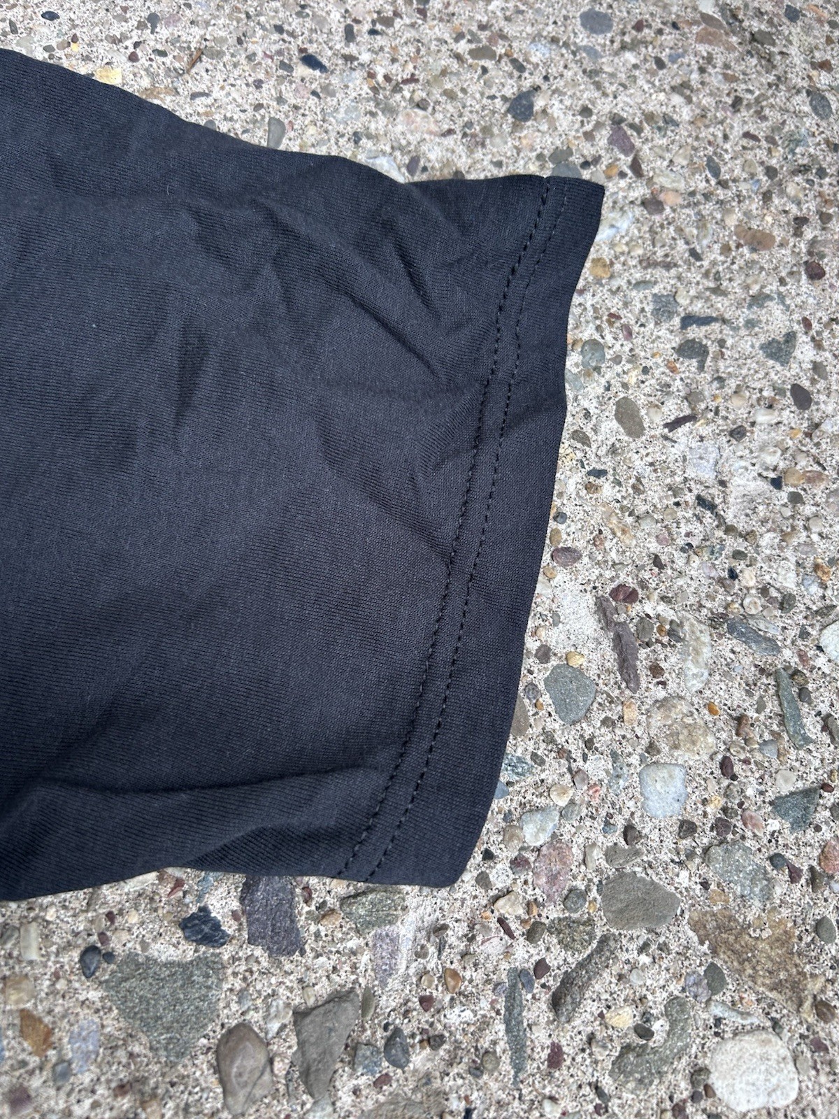 NOS! Vintage FRUIT OF THE LOOM Black BLANK Pocket T Shirt Golden Blend 50/50 XL