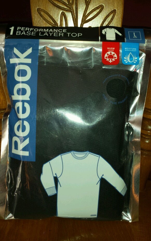 NEW Men&rsquo;s Reebok Performance Base Layer Top BLACK L