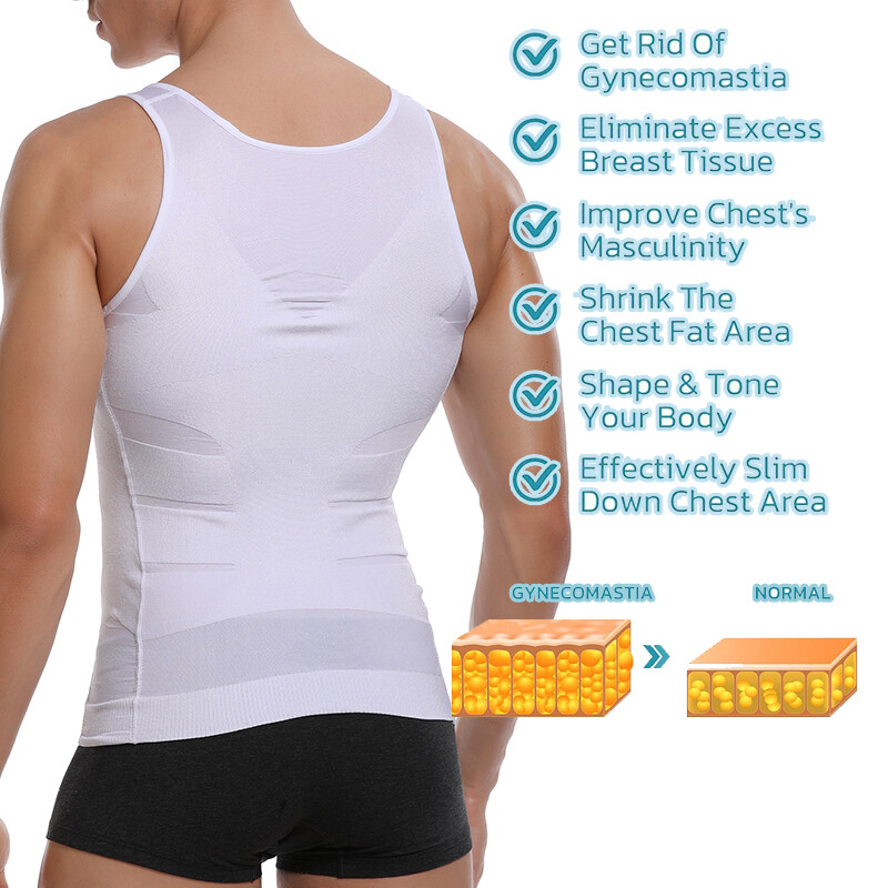 Gynecomastia Compression Vest Fajas para Hombres Back Support Shapewear Tank Top