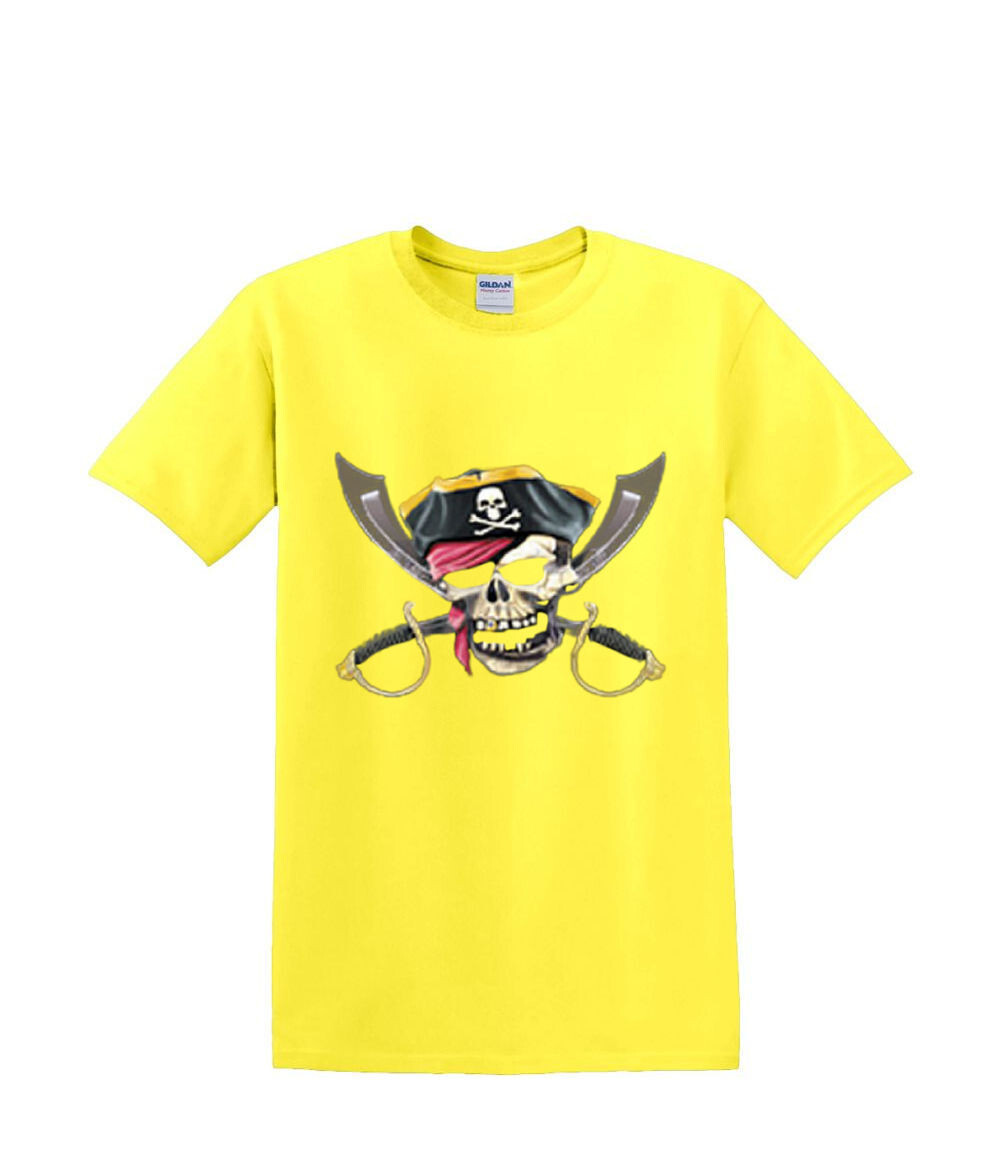 T-Shirt S to 2xl 3xl – PIRATE SKULL SWORDS fun humor adult