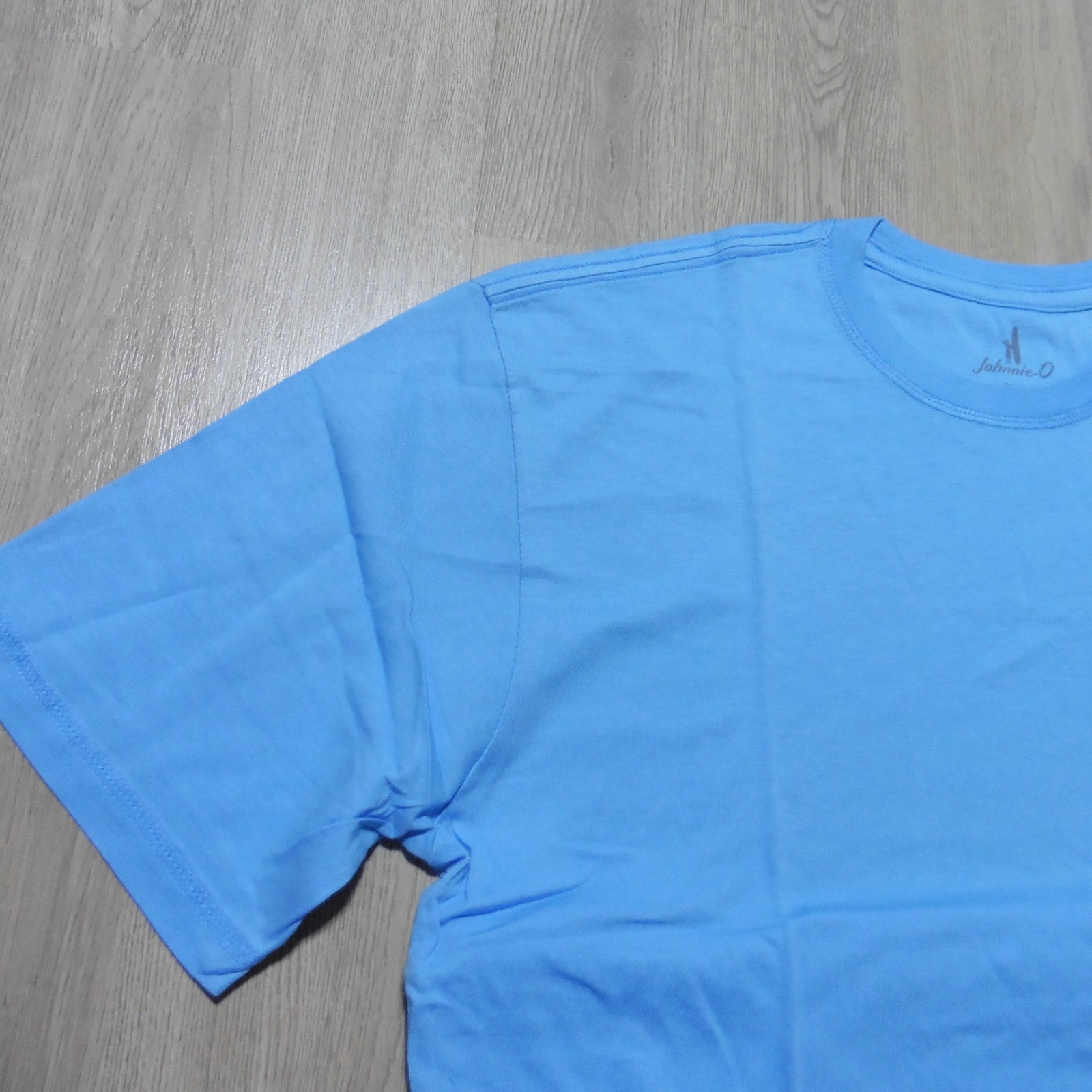 JOHNNIE O Mens S SMALL T SHIRT SUN LINE MALIBLU BLUE GRAPHIC SHORT SLEEVE GOLF