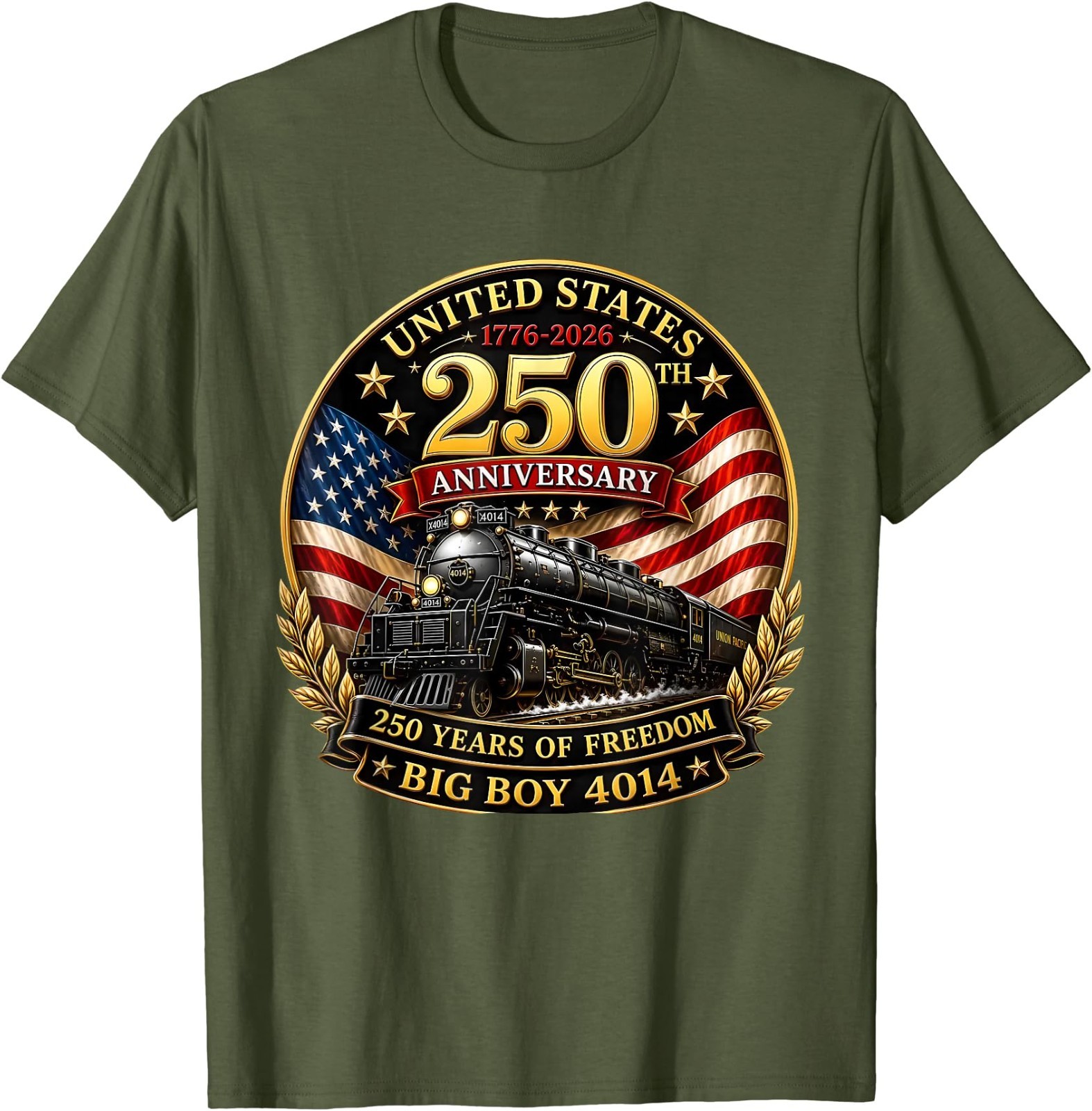 Big Boy 4014 Vintage 250 Steam Locomotive Railroad Train T-Shirt
