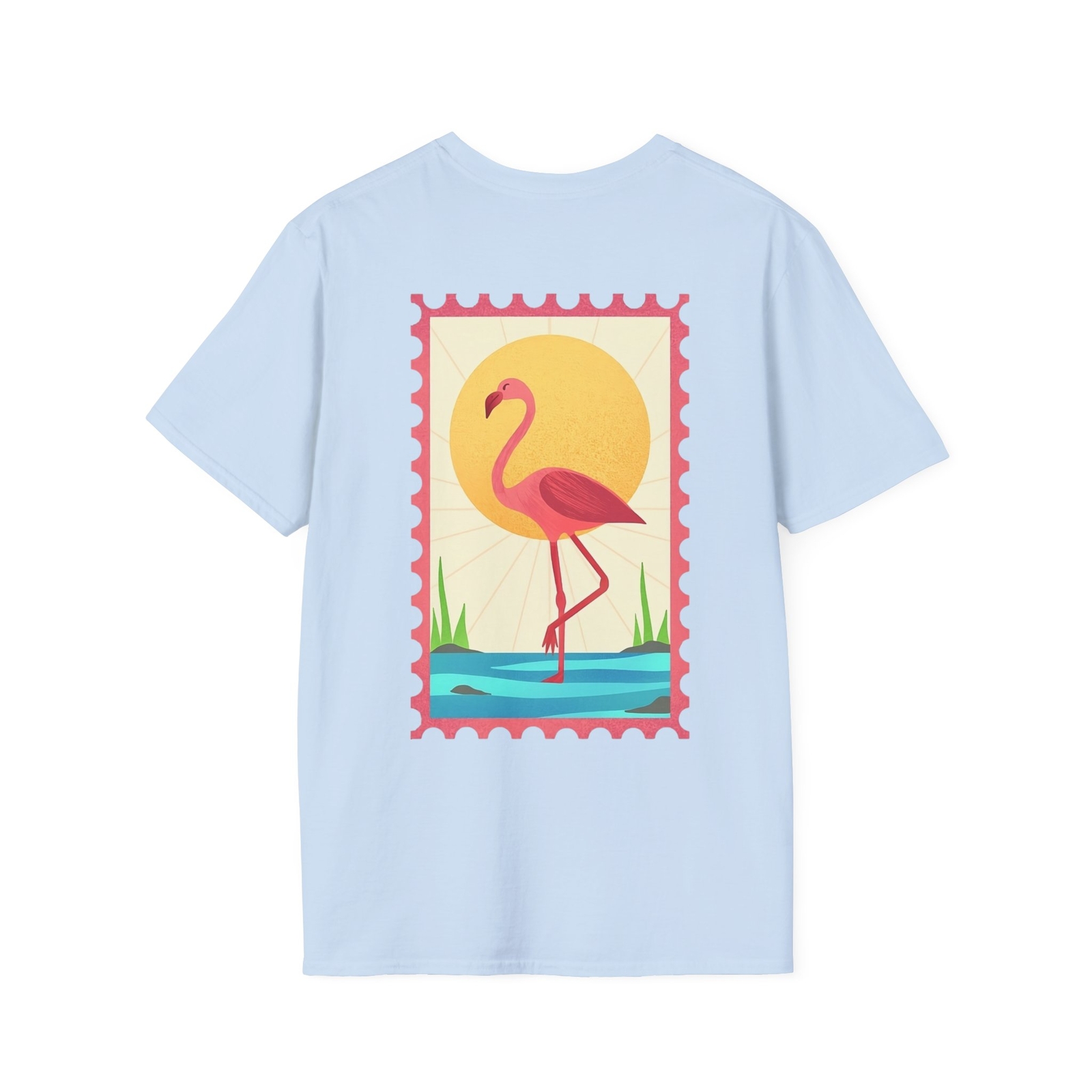 Softstyle T-Shirt – Funny Flamingo shirt, Creative, Summer feeling, Hawaiian Tee