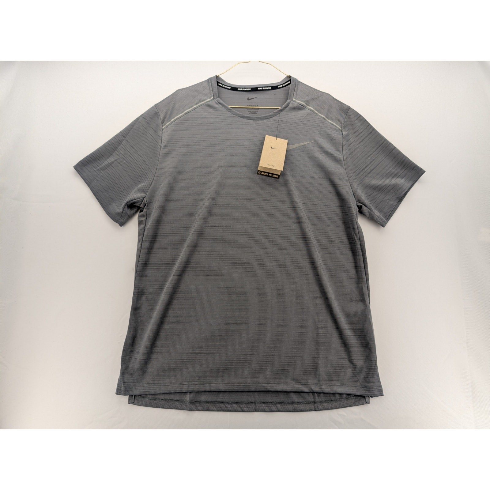 NWT Nike Dri-FIT 1.0 Grey Miler Running T Shirt in Grey size Large