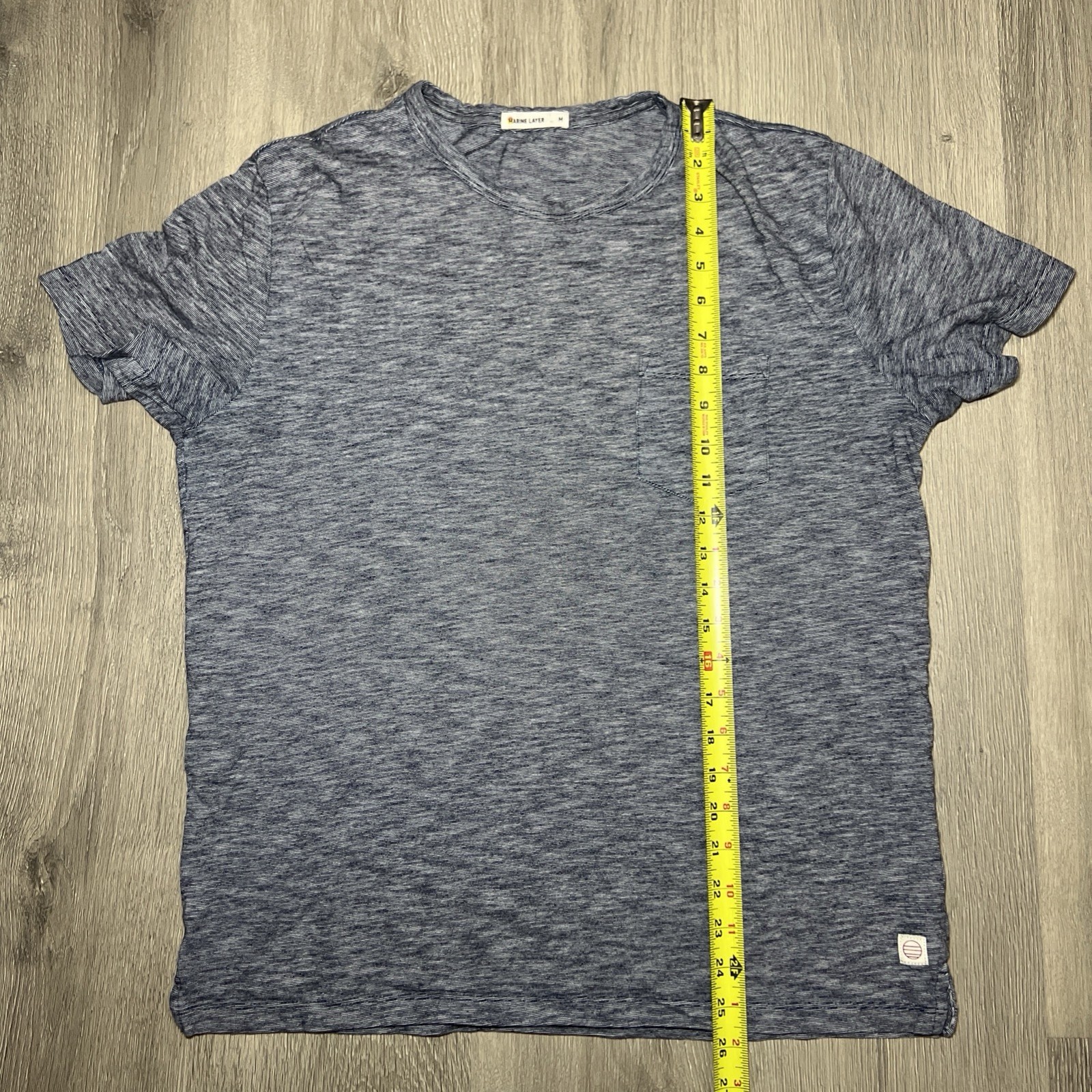 Marine Layer Mens Pocket T Shirt Medium Blue Short Sleeve Casual