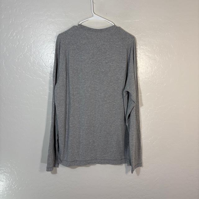 Public Rec Shirt Mens Large Gray Henley Long Sleeve Pima Cotton Tencel Stretch
