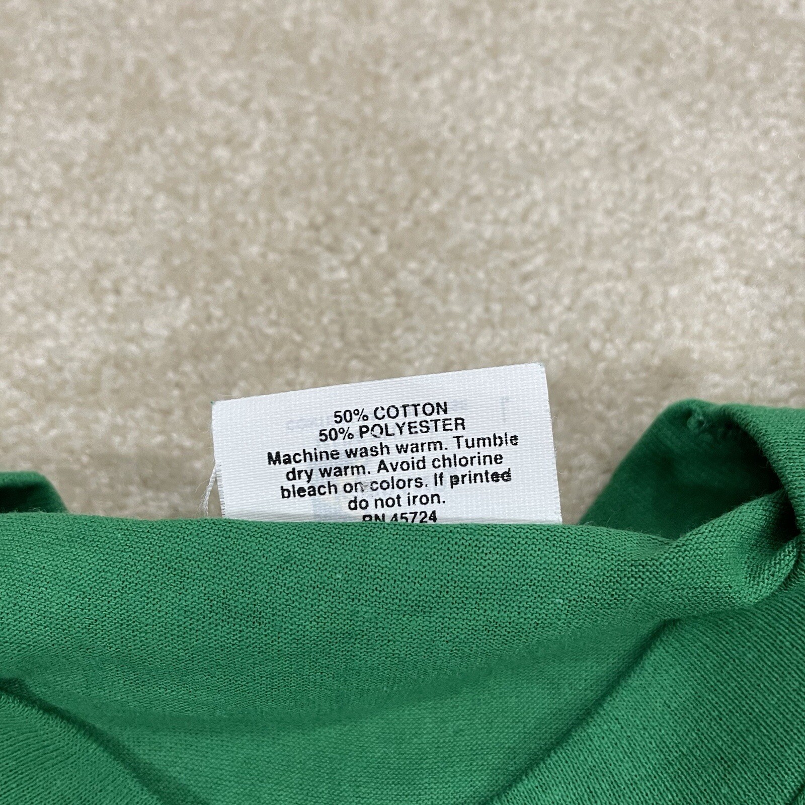 EUC! Vintage 80s Apple Green T Shirt Adult Mens S/M Fit 50/50 Graphic K-Brand