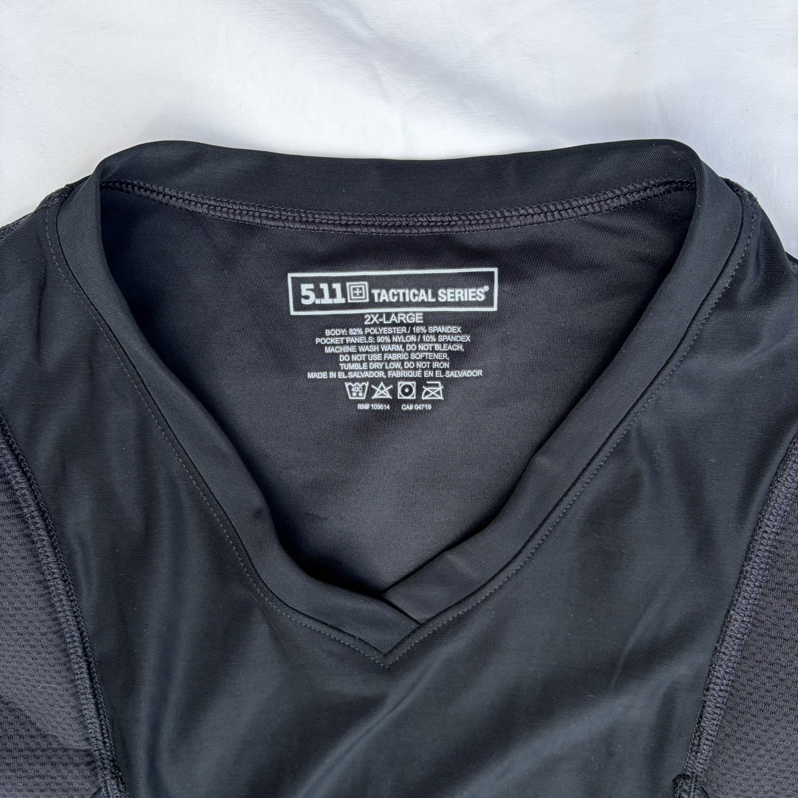 5.11 Tactical Holster Shirt Mens 2XL Black Short Sleeve Undershirt Base Layer