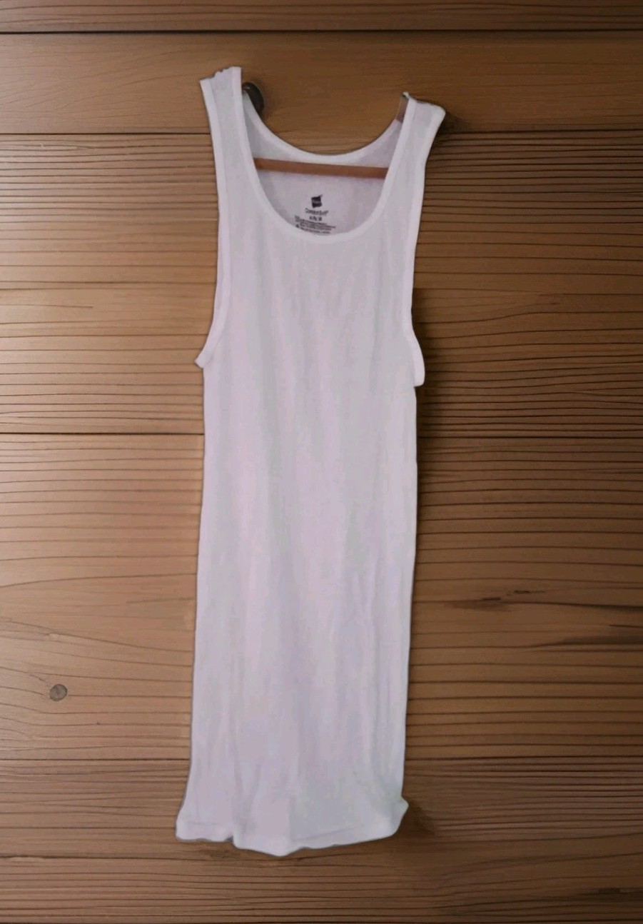 Hanes ComfortSoft Ribbed Tank Tops, Men&rsquo;s undershirt, Medium, 3 Pack, white, New