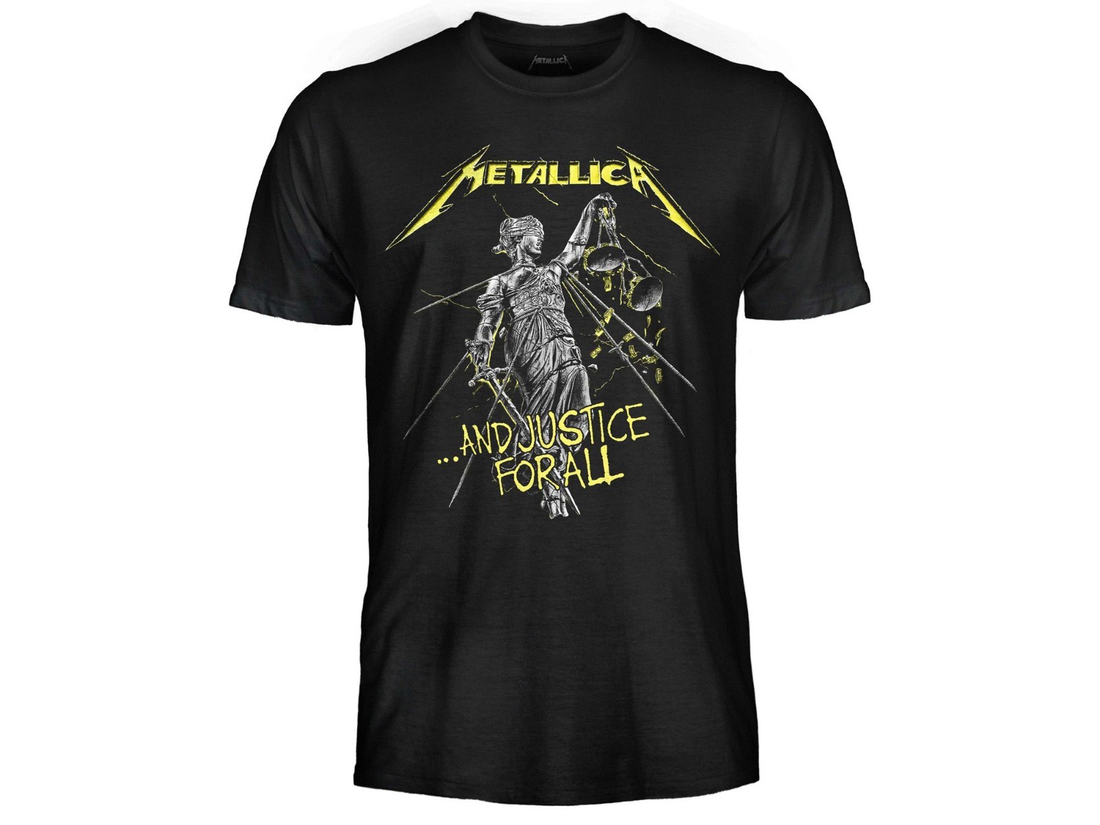 Justice for All Official Metallica T-Shirt Jersey Original Black T-Shirt