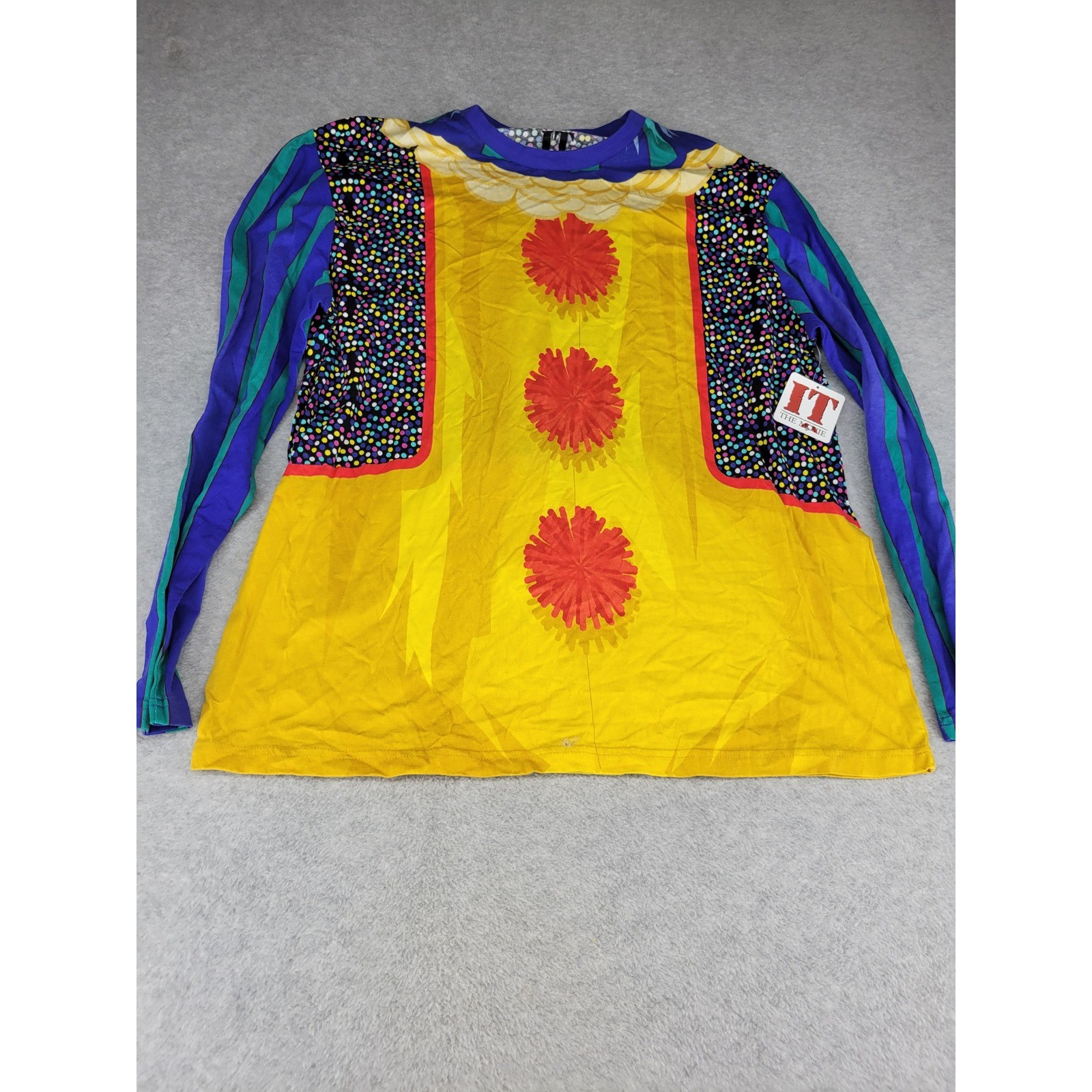 IT The Movie Clown Costume Long Sleeve Shirt XL TG Horror Movie Fan Graphic Tee