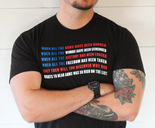 Patriotic American Flag 2nd Amendment 65poly/35 cotton blend t-shirt