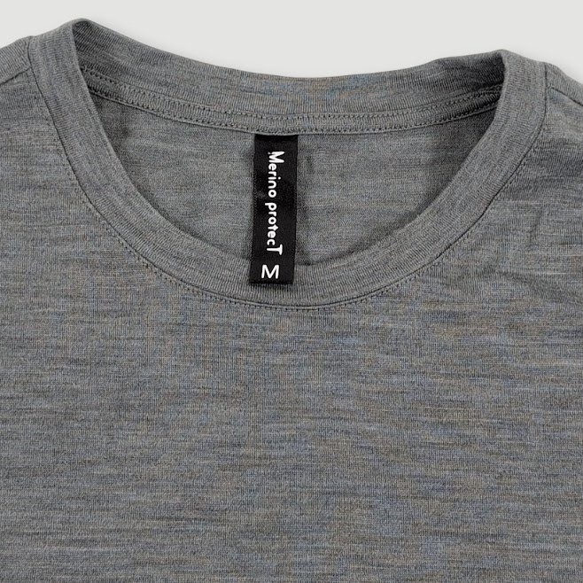 Merino protecT Wool Base Layer T Shirt Mens Medium Gray Casual Lightweight