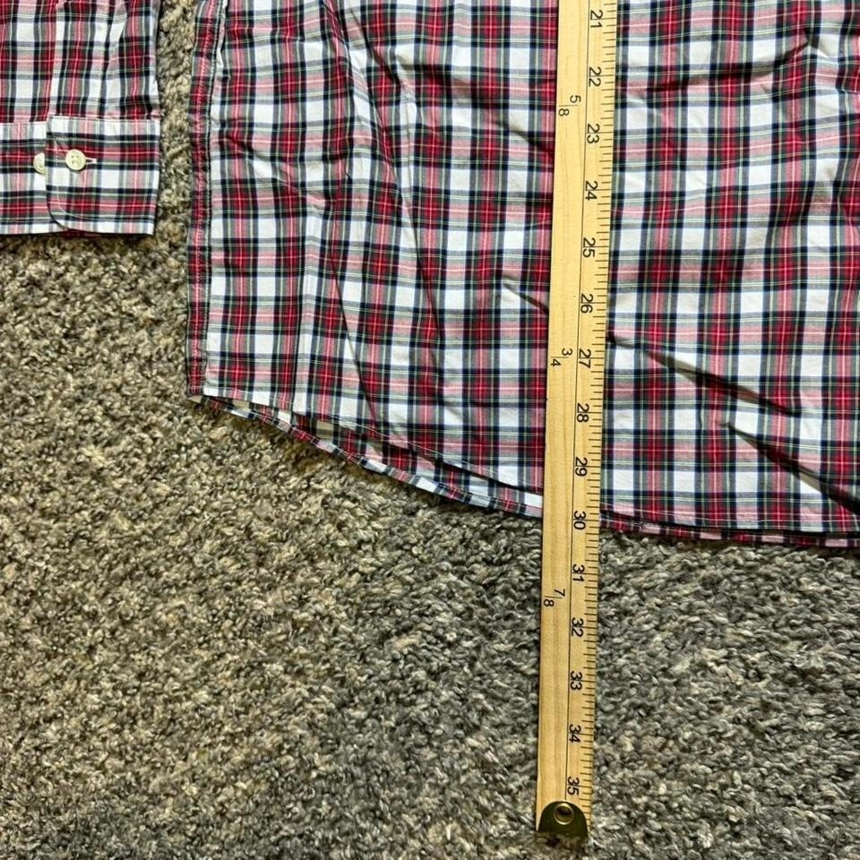 Brooks Brothers Tartan Plaid Red/Green Mens Button Up Shirt All Cotton Size XXL