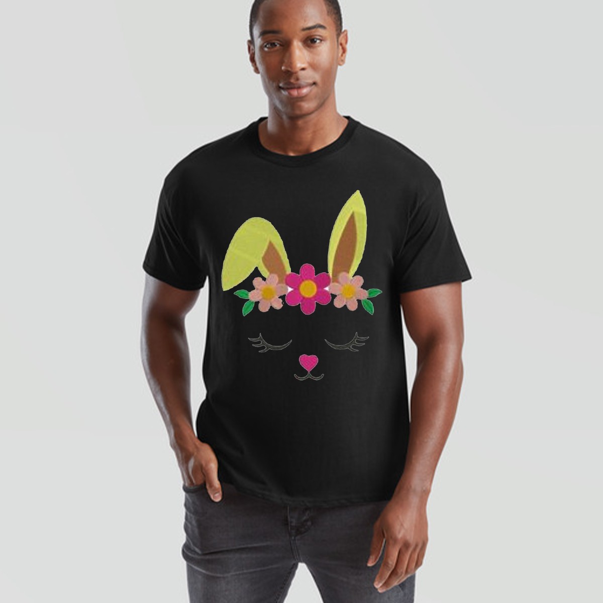 Cute Easter Bunny Face Unisex Tshirt Spring Holiday Apparel