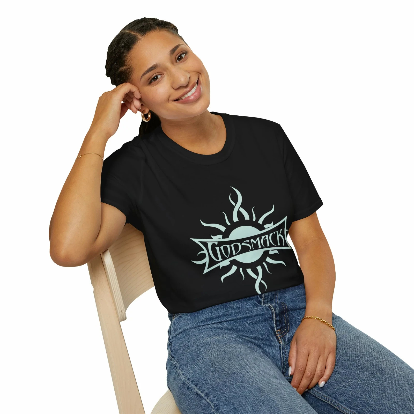 Godsmack Tribal Sun Logo Black T-Shirt