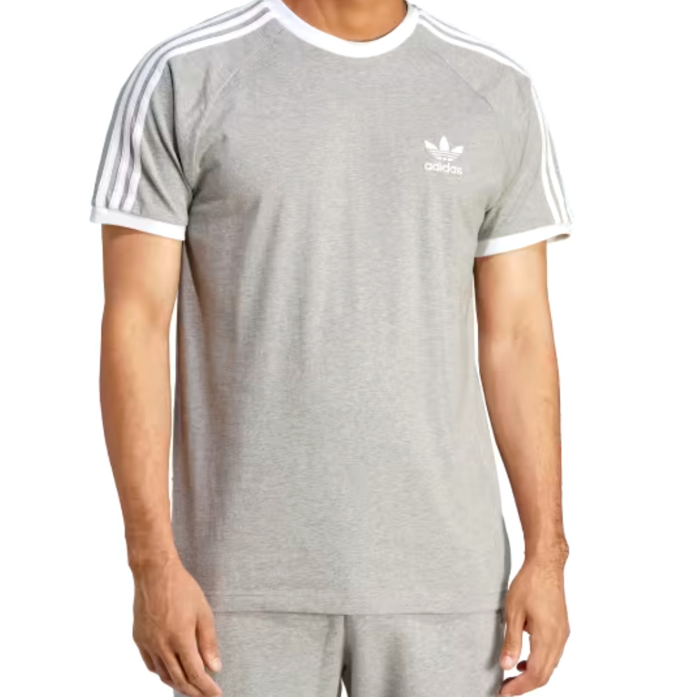 NEW MENS ADIDAS ORIGINALS CALIFORNIA TREFOIL TEE SHIRT ~SIZE LARGE #IA4848 GRAY