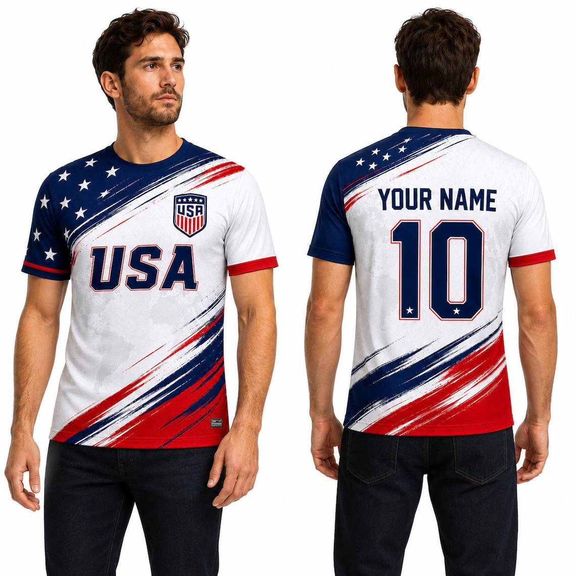 Personalized USA 2026 Soccer Jersey, Custom Name Number America Shirt (S-5XL)