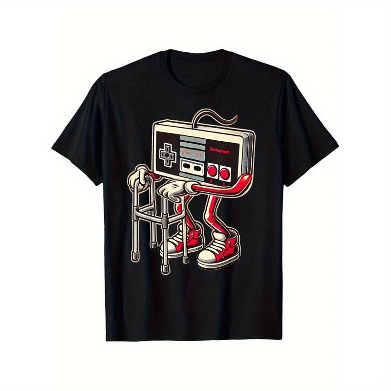 100% Cotton Men&rsquo;S And Boys Retro Gaming Pattern T-Shirt