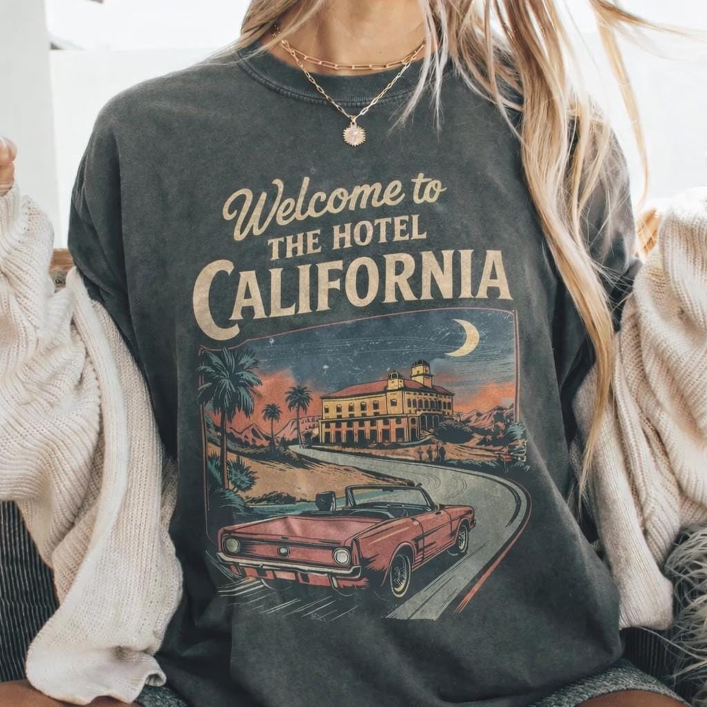 Retro 70s Rock Shirt, Vintage California Graphic T-Shirt, Rock Road Trip Top .