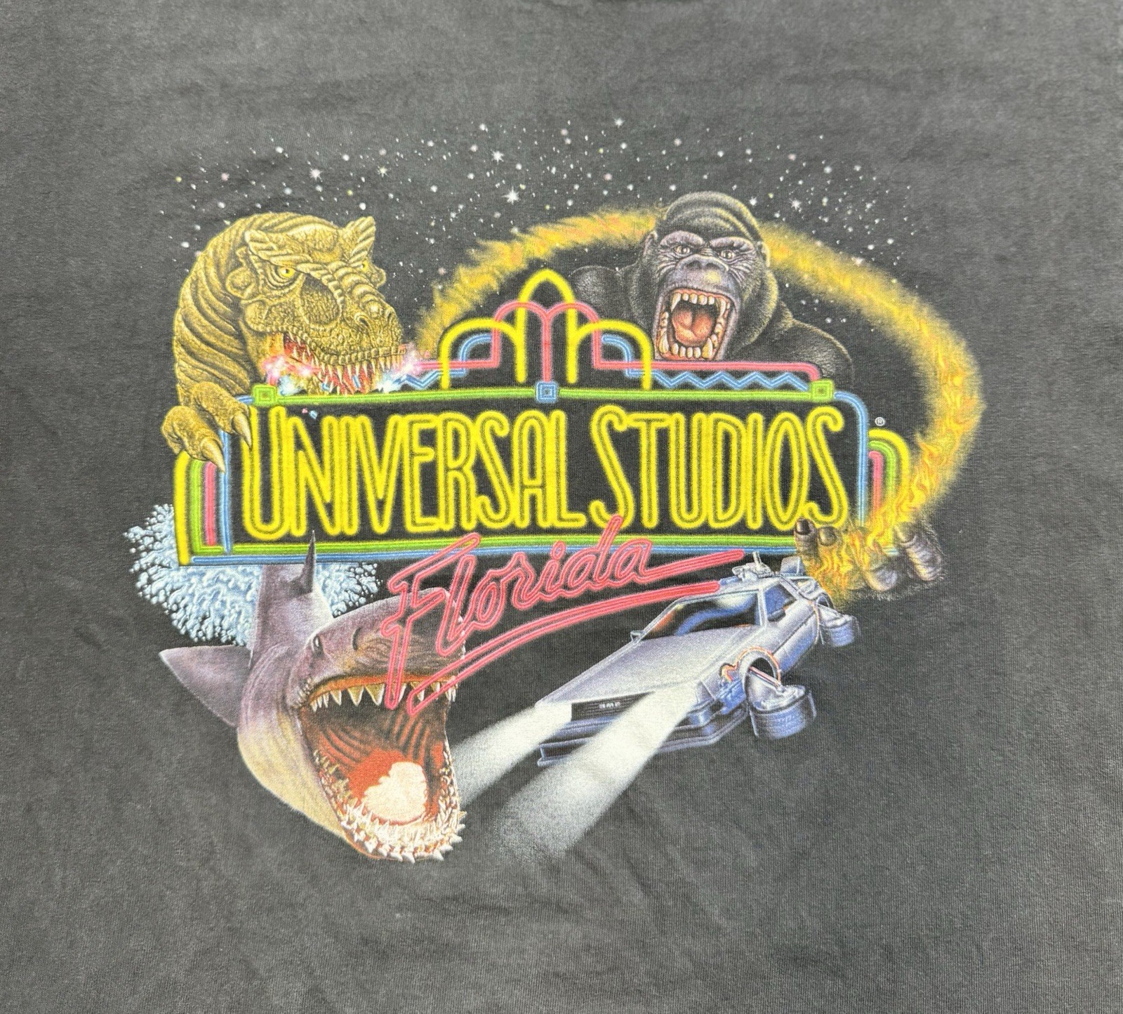 Vintage 90’s Universal Studios Florida Graphic T-Shirt Large Jaws King Kong