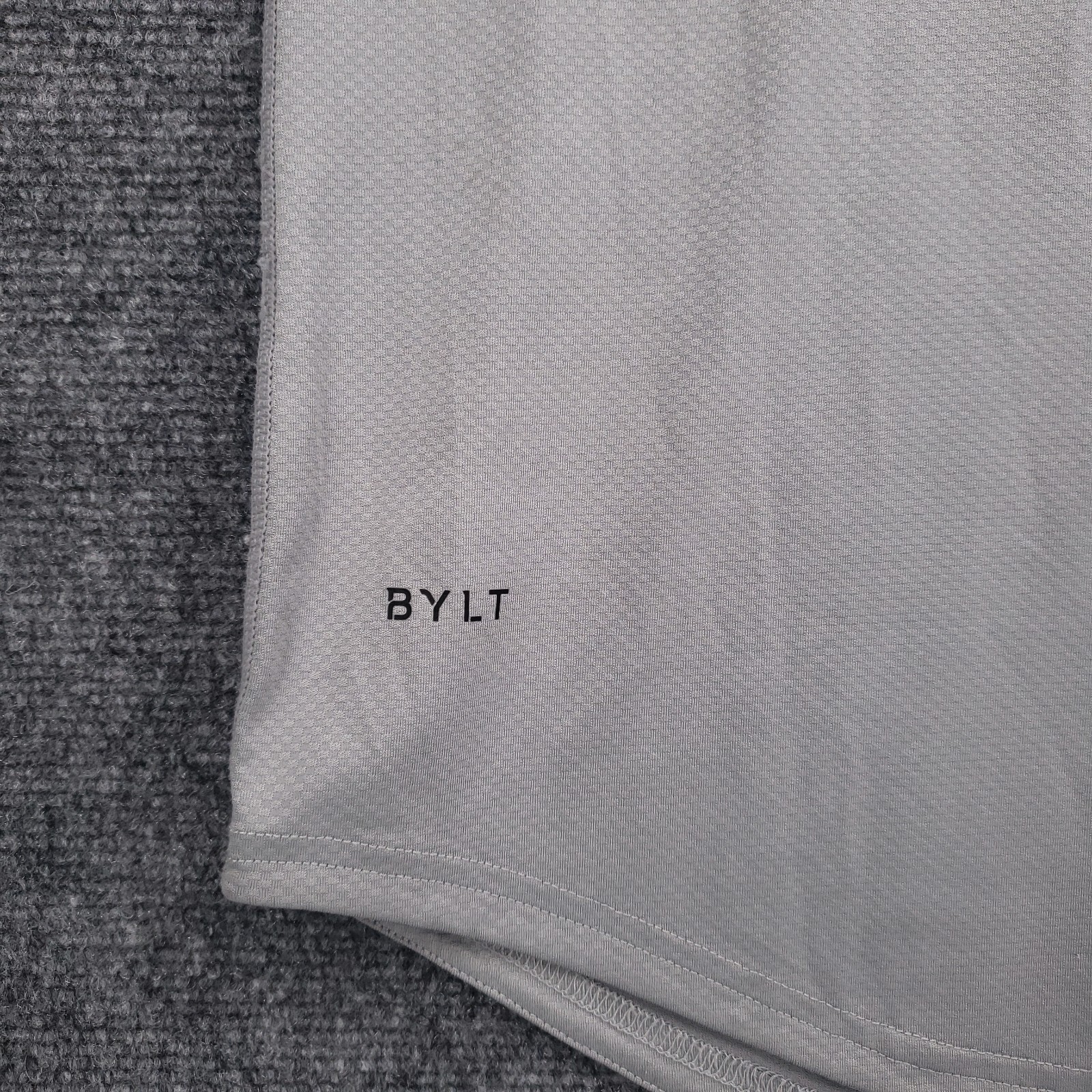 BYLT Premium Basics T Shirt Mens M Medium Gray Short Sleeve Performance Tee