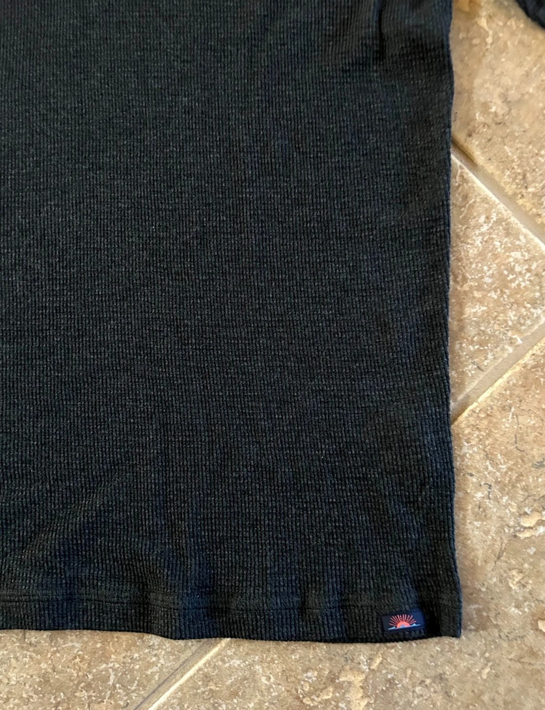 Faherty Cloud Surplus Waffle Crew Thermal T Shirt Men&rsquo;s XXL Charcoal $98 L/S NWT