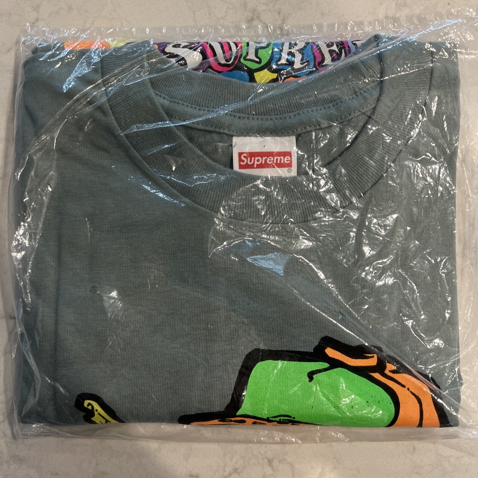 SUPREME Molotov Kid Tee Dark Sage SS19 Large New Sealed Tags Ships Now L